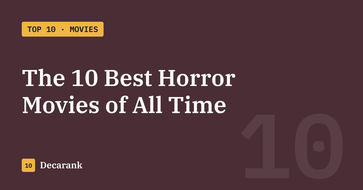 Ranking of the 10 best horror movies of all time
